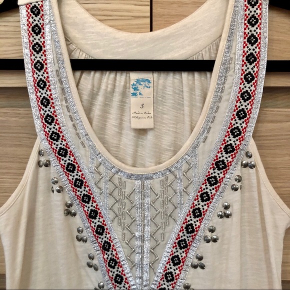 Anthropologie Tops - Anthropologie Boho Native Tank with Natural Detail